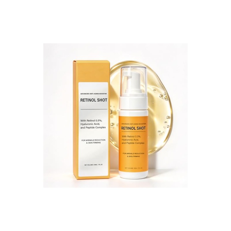 Sérum Facial Retinol 0.5% 30ml, Con Ácido Hialurónico y Péptidos