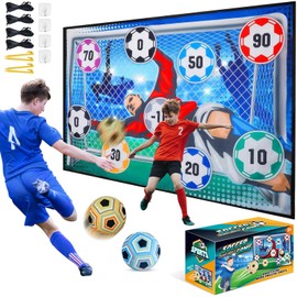 NACOOL Juego de fútbol para niños, juego de lanzamiento de portería de fútbol para patio interior y exterior, juego de tiro de entrenamiento de fútbol, regalo para niños y niñas de 4 años en adelante.