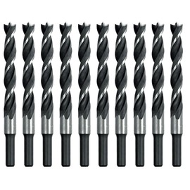 Wood Brad Point Drill Bit Set 3/8 in. 10Pcs Spur Point Stubby Woodworking Drill Bits