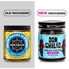 Don Chilio Sweet Heat Macha Chile (5Oz.) – Keto-Friendly Mouthwatering Sweet Heat Flavor Salsa Sauce in Oil – 100% Naturally-made, Vegan Salsa Macha – Made with Ancho & Morita Dried Chili Peppers