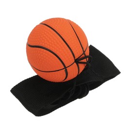 PATIKIL 1.9" Sports Wrist Ball Basketball Rubber Rebound Wristband Exercise String Ball Fluorescent Orange