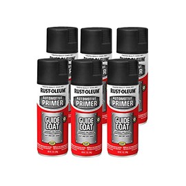 Rust-Oleum 363525-6PK Automotive Guide Coat Primer, 12 oz, Black, (Pack of 6)