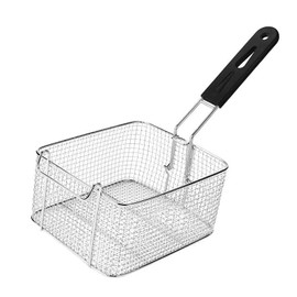 Deep Fryer Basket for Frying Serving Food, Deep Frying Basket with Long Handle Drain Frying Basket Kitchen Cooking Strainer Colander, Fried Food Strainer Basket Mesh Fryer Basket Strainer Spoon