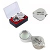 Pack of 4 Foldable Pocket Magnifier for Folding, Jeweler's Magnifying