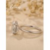 3.5ct Elongated Oval Cut Engagement Ring for Women,5A Grade Cubic