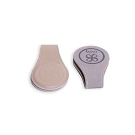 Cloby CBY-CP1-BE Clips 2er Set Leder Canvas magnetisch beige/grau