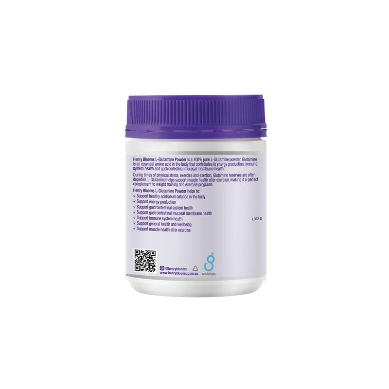 Henry Blooms L-Glutamine 300G Powder