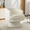 [Mother's Day Deal] Ebello Swivel Accent Chair, Modern Cozy Lambswool