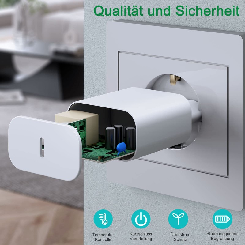 30W PD 3.0 Schnellladegerät, USB C Ladegerät Netzteil Kompatibel mit