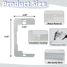 XIFOWE Receptacle Spacers, 10 PCS Insulated Coated Metal Wall Plate Spacer, Leveling Plates Flat Fixing Outlet Spacers for Electrical Box Wall Plates for Electrical Outlets Escutcheon Plate Gasket