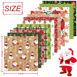 Scrapbook Paper Pad 6"×6", Christmas Pattern Paper Set 24 Sheets, Decorative Paper for Card Making Scrapbook Decoration, Colorful Cardstock DIY Paper Craft Supplies, Junk Journal Craft Paper