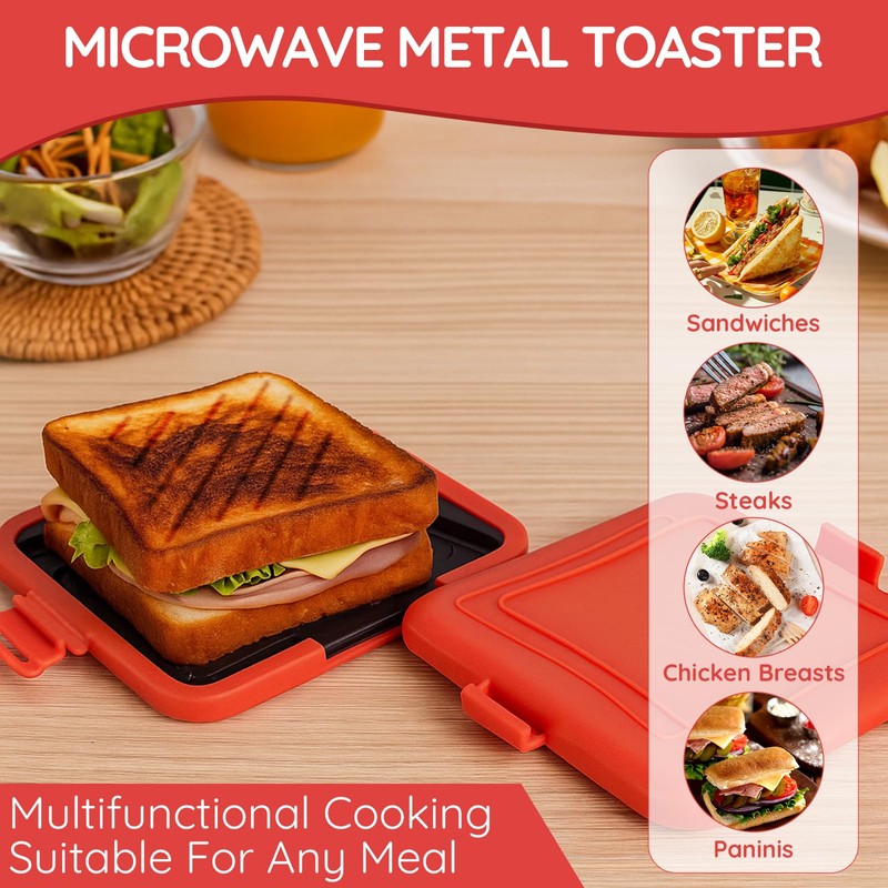 Microwave Toastie Sandwich Maker, Sandwich Toast Maker Press,Toast Panini Press,Dishwasher