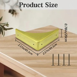 haowei Corner Guard 4 Pcs Zinc alloy Vintage Box Corner Protector Decorative Safety Angle Guard Edge Cover Multifunctional Furniture Hardware Accessories