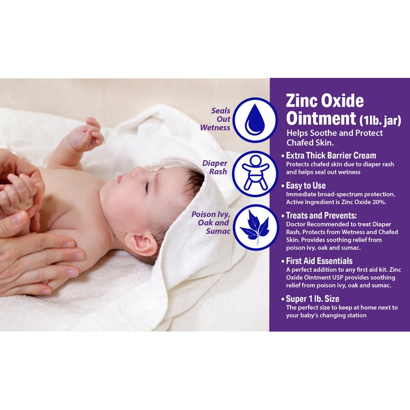 Globe Zinc Oxide, Soothes, Prevents Relieves Diaper Rash Chaffed Skin,
