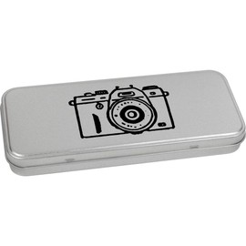 Azeeda 'Old School Camera' Metal Hinged Stationery Tin/Storage Box (TT00237166)