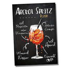 Sign Aperol Spritz Cocktail Recipe Bar Party Cellar Decorative Door Sign Warning Sign Fun Gift Idea as Bar Accessory