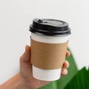 RACETOP Paper Coffee Cups Sleeves 100 pack, Suitable for Hot