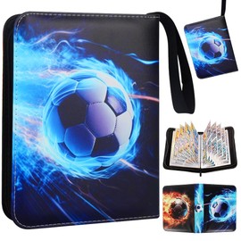 CLIUNT Football Card Binder, 400 Pockets Football Card Holder, Trading Card Games Collection, Football Card Folder, Football Card Book with Removable Sleeves (E)