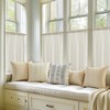 jinchan Beige Kitchen Curtains Linen Tier Curtains 45 Inches Farmhouse