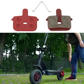 Be In Your Mind 4 Pair Bike Brake Pads Mountain Bike Resin Semi-Metal Brake Pads Component Compatible with Kugoo G-Booster Tongli 34x29x4mm Red