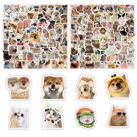 TAMUNI Realistic Cat and Dog Stickers - 200 Count, Premium PVC, High Definition Prints, Water-resistant, Ideal for DIY Decorations and Gifts