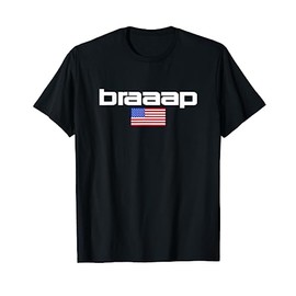 Motocross Dirt Bike American Flag Braaap Logo T-Shirt for Women Kids Men