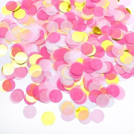 Confetti, Wedding, Party, Birthday, Round, 0.4 inch (1 cm), 4 Colors (3.5 oz (100 g) Approx. 3.5 oz (100 g), For Weddings, Events, Celebrations, Weddings, Gold, Shower, Christmas, Proposal, Confetti