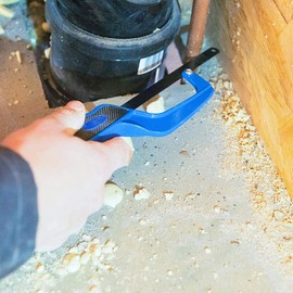 Dapetz ® Hacksaw Close Quarter with 250-300mm Flexible Bi-Metal HSS Blade Aluminum Frame with Non Slip Grip Compact Hand Operate Mini Hack Saw for Wood and Metal