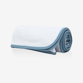 MOMS ON CALL Baby & Newborn Swaddle Blanket | 0-3 Months | Nursery Baby Gift | 48 X 48 Inch | 100% Cotton | Calm Blue with Gift Box