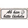 Tin Sign 27 x 10 cm Curved From Here Please