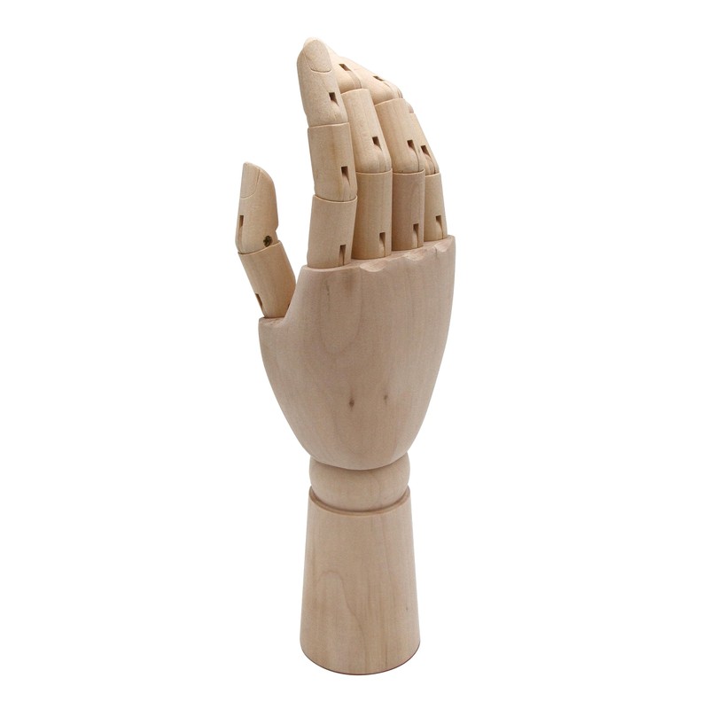 Paintersisters® Link hand, 30 cm, right, wooden hand, movable, model