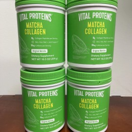 Vital Proteins Matcha Collagen Original Matcha 10.5 oz LOT OF 4 !!! FREE SHIP!