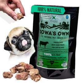 Simplified Freeze Dried Beef Liver Treats for Dogs and Cats – 100% Natural Single Ingredient – High Protein Snack – All Breeds – Made in USA – 4oz Bag (Regular size pieces for dogs over 15 lbs)