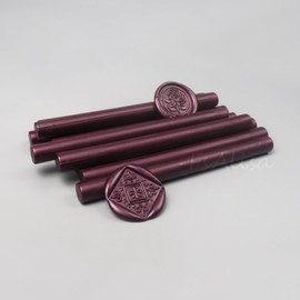 FsAlisa Wax Seal Sticks 10Pcs Glue Gun Sealing Wax Sticks for Wax Seal Stamp, Retro Vintage Metallic Great for Wedding Invitations, Cards Envelopes, Wine Packages, Gift Wrapping (Sauce Purple)