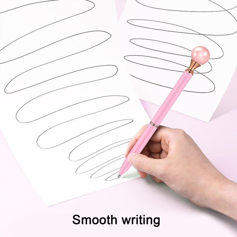 SHUBEIEUMI 6 Pcs Pink Glitter Ballpoint Pens, Creative Pen Gift