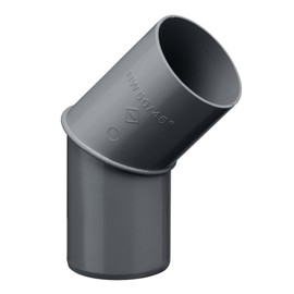 INEFA Rain Pipe Elbow 45 Degrees for Downpipe, PVC DN75 / 75 mm Anthracite Connector Gutter Accessories, Easy Plug-In Installation, Made in Germany