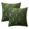 MIULEE Moss Green White Throw Pillow Covers 20x20 Inch, Soft