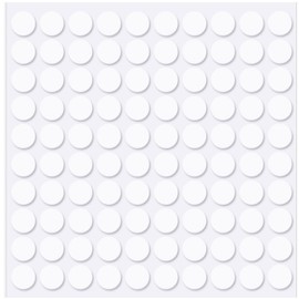 SmallCat 100pcs Double Sided Foam Dots, Self-Adhesive Mini Foam Dot Circles, Round EVA Tape for Wall Decoration Poster Greeting Cards Birthday Cards Invitation DIY Crafts- White