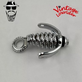 Vintage Lowrider UNIVERSAL FULL TWISTED Bicycle Steel Spring Fork Head Accessory - Chrome