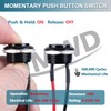 DMWD 2pcs 19mm Super Short Momentary Push Button Switch Waterproof