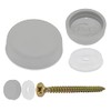 Snap-On Two Piece Dome Screw Cover Caps - Pack of