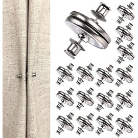 16 Pares De Imanes De Cortina Con Tachuela, Forro De Cortina De Ducha Con Imanes, Magnético De Cortina, Pesos De Botón Magnético Para Cortinas Para Evitar Fugas De Luz y Cortinas Se Vuelen Alrededor