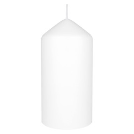 Mega Candles 1 pc Unscented Round Dome Top White Pillar Candles, Low Cost Single Use Event Wax Candle 3 Inch x 6 Inch, Ideal for Weddings, Parties, Celebrations, Occasions, Florists, Prayers, Vigils