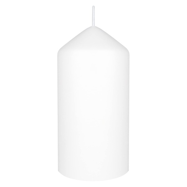 Mega Candles 1 pc Unscented Round Dome Top White Pillar