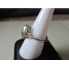 Unbranded Prasiolite and White Topaz Platinum over Sterling Silver Ring