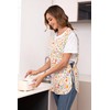 Nanxson Women Cobbler Apron with 2 Patch Pockets Cotton printed