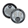 3 Year Sobriety Coin | Founders Glitter Triplate AA Chip