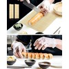 JIALEEY Bamboo Sushi Rolling Mat, 9.5x9.5 Inch, 6 PCS Set