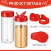 Zhehao 24 Pieces 16 oz Plastic Spice Containers Plastic Spice