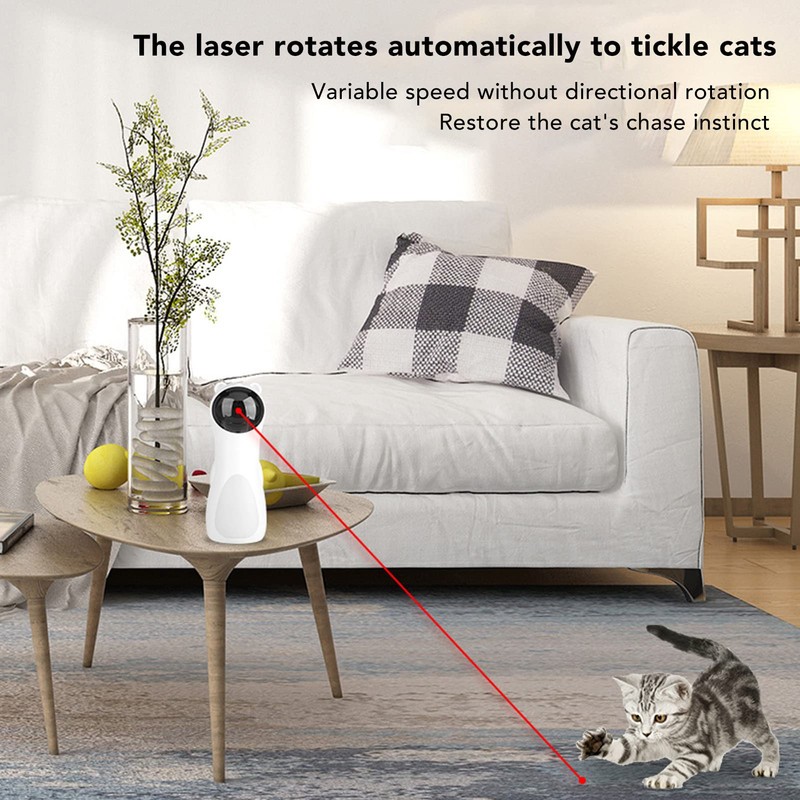 TYTOGE Automatic Cat Laser Toy Timing Function Dual Power Supply